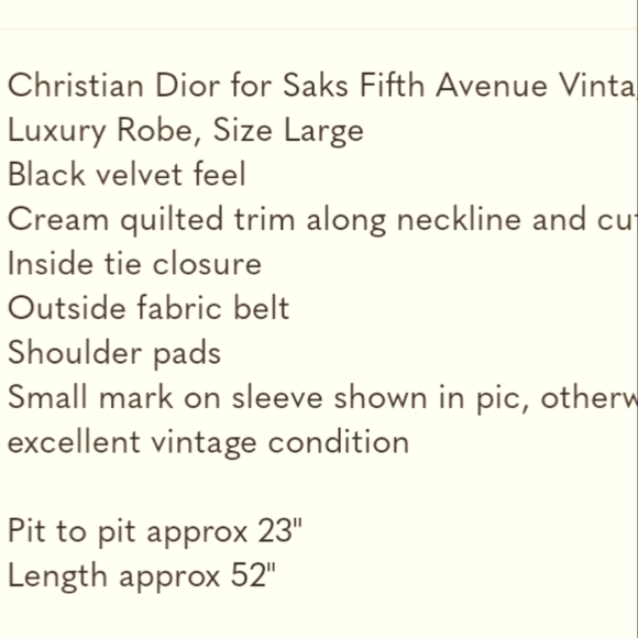 Vintage Christian Dior Luxury Robe - Picture 16 of 16
